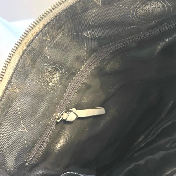 Vince Camuto Beige Leather Expandable Tote Purse - Picture 5 of 12